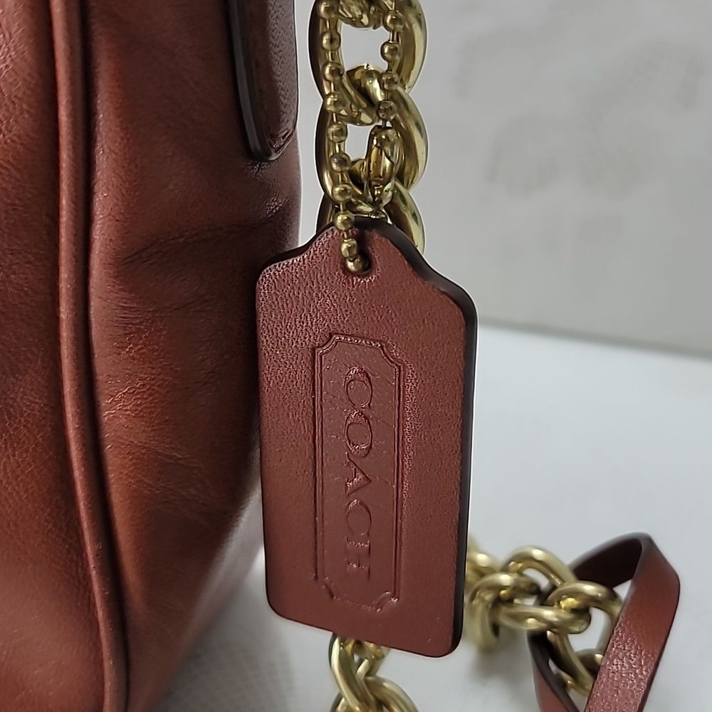 Coach Legacy Leather Flight Bag In Rich Brown With Gold Hardware - Picture 5 of 12